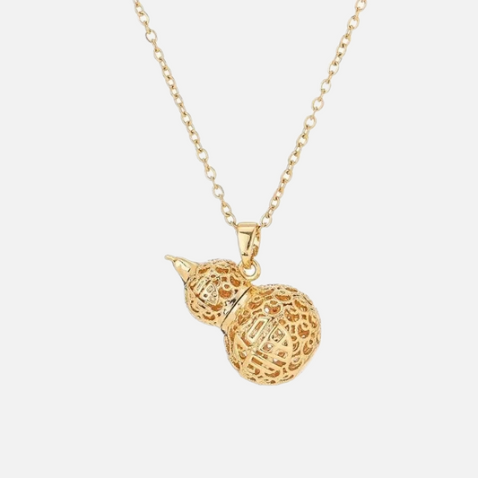 Lucky Gourd Pendant - Five Fortune Charms